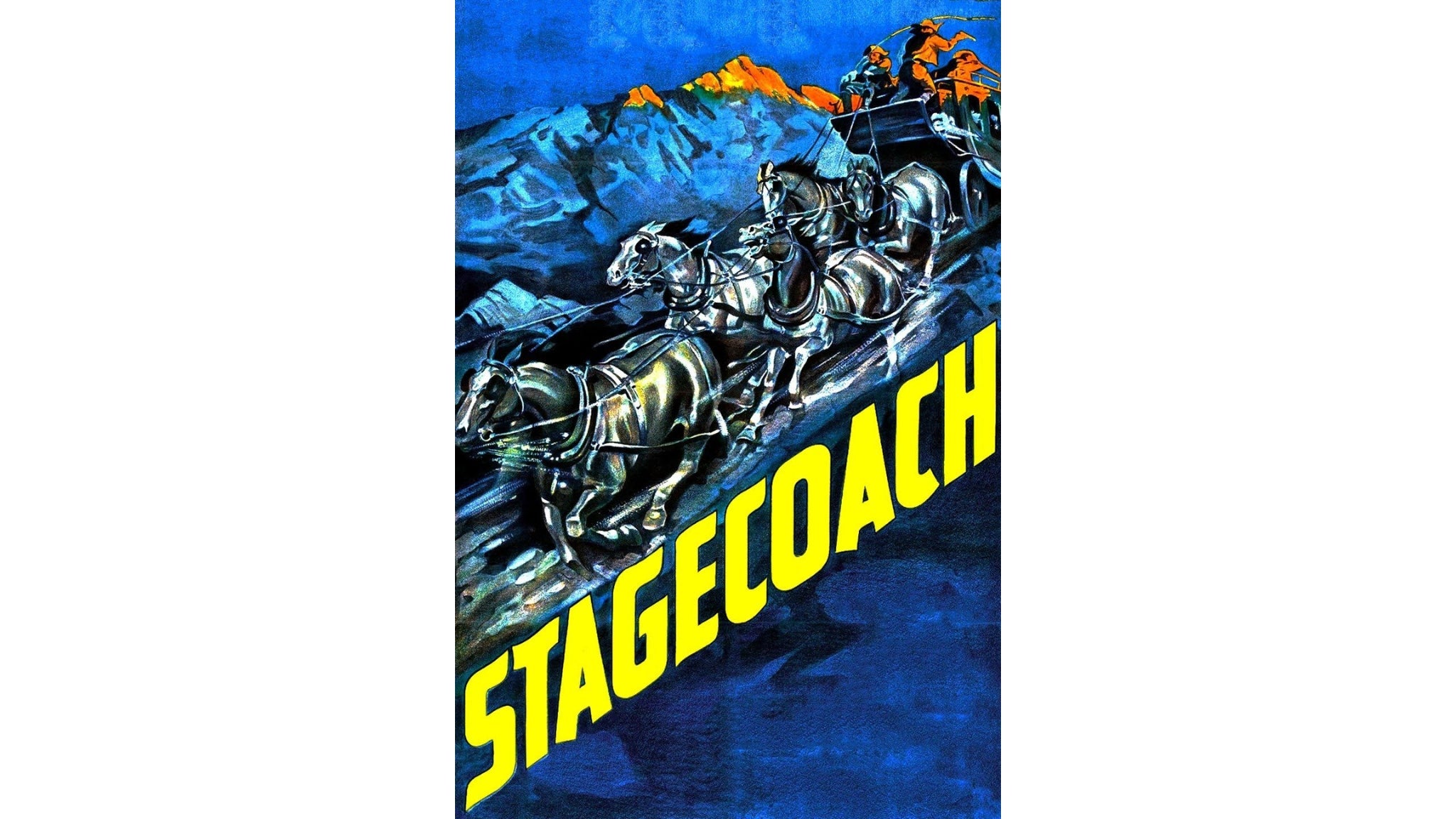 a poster of a horse drawn sleigh