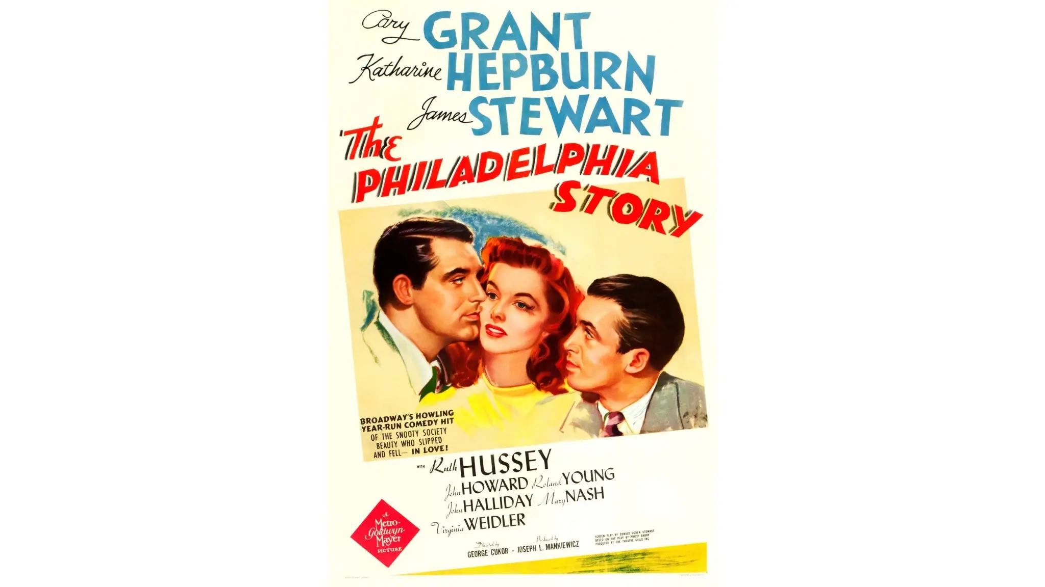 a poster for the film the philadelphia story