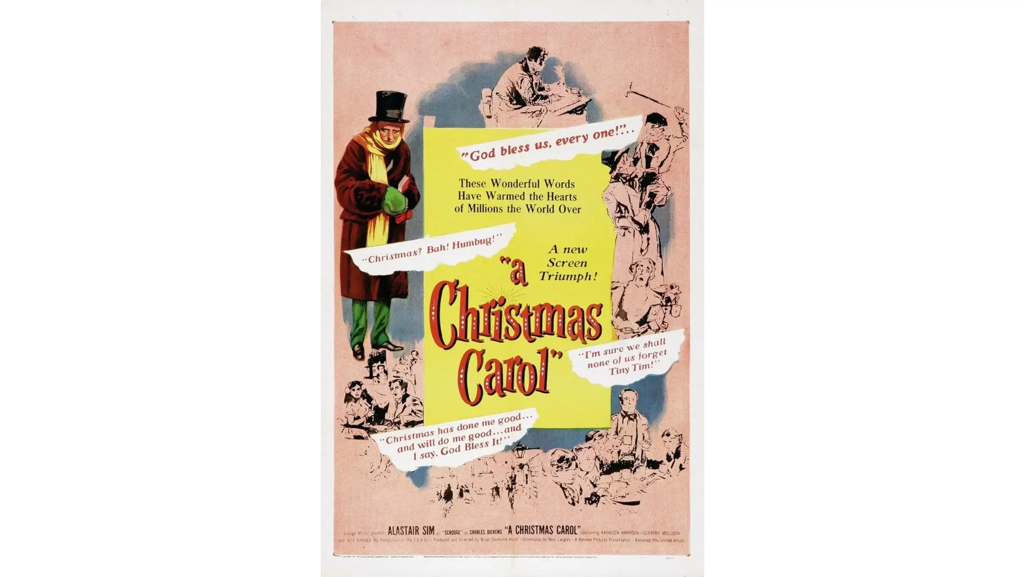 a movie poster for a christmas carol