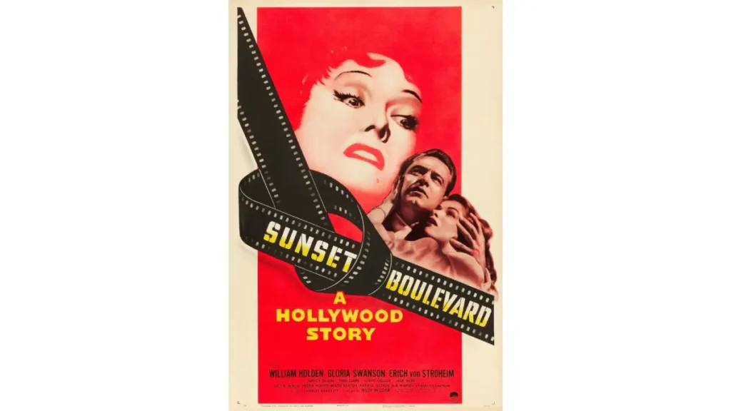 a movie poster with a woman holding a man